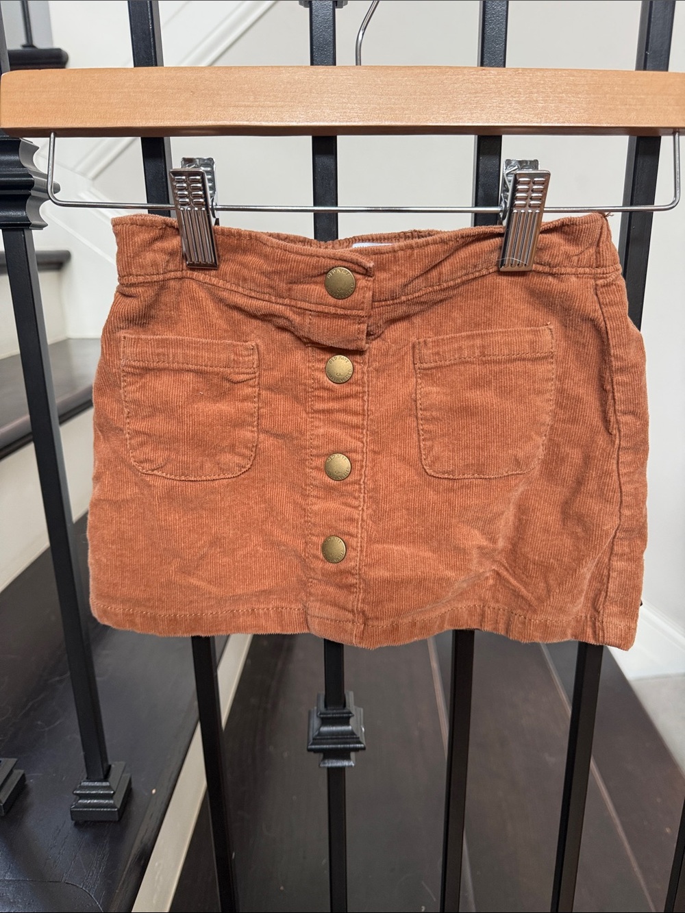 Old Navy Brown Corduroy Button-Front Mini Skirt